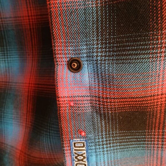 DIXXON FLANNEL COMPANY "THE JASON" Red and Blue Long Sleeve Size Medium - Picture 8 of 13